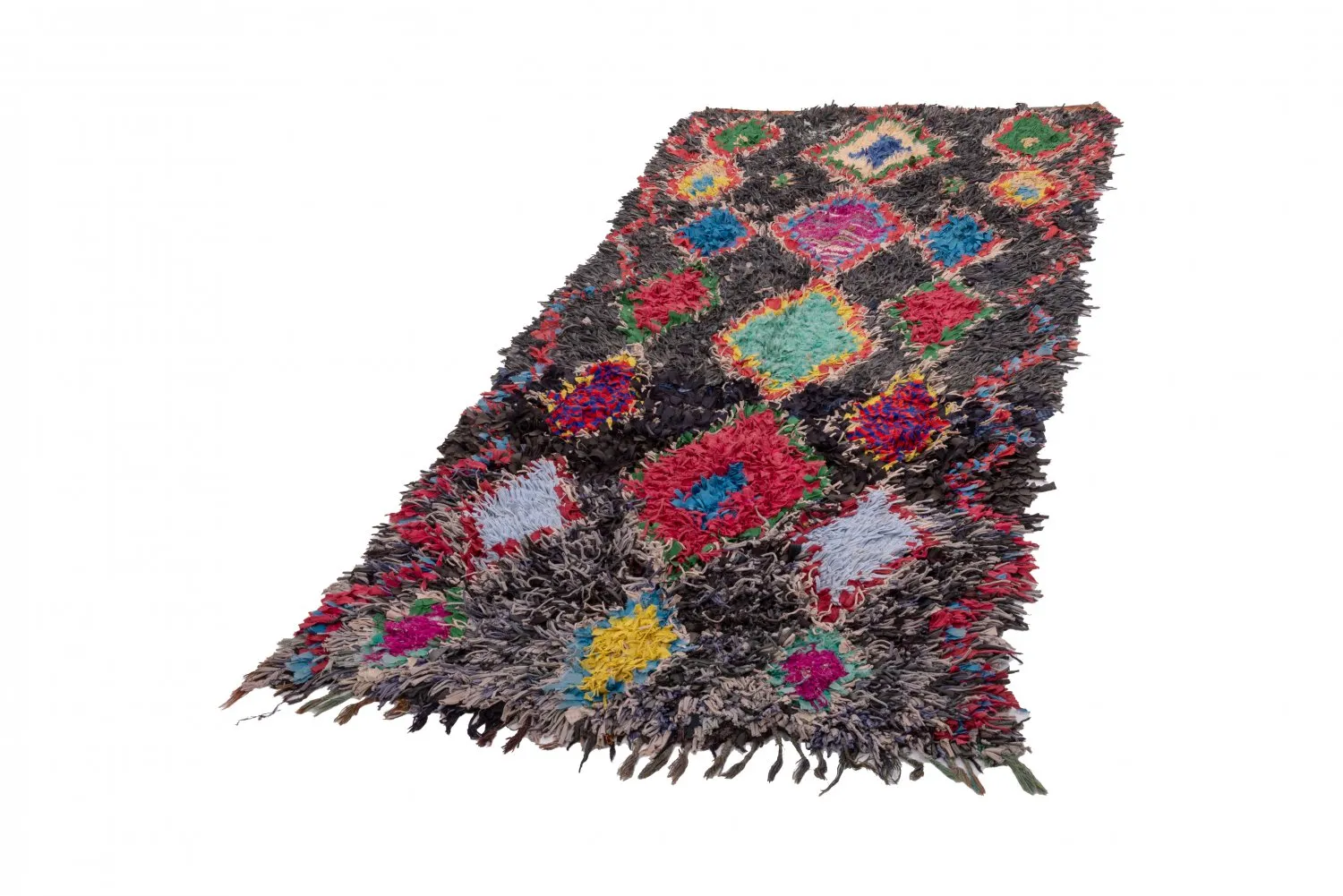 Marokkói Boucherouite szőnyeg 255 x 110 cm