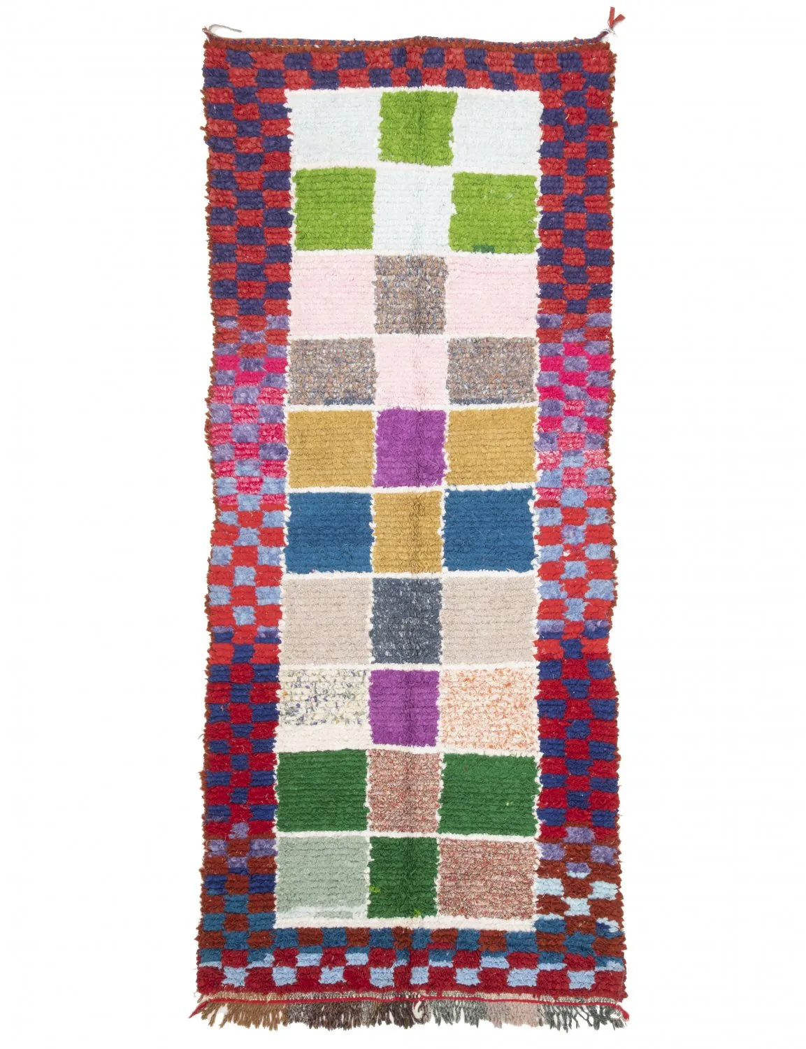 Marokkói Boucherouite szőnyeg 280 x 115 cm