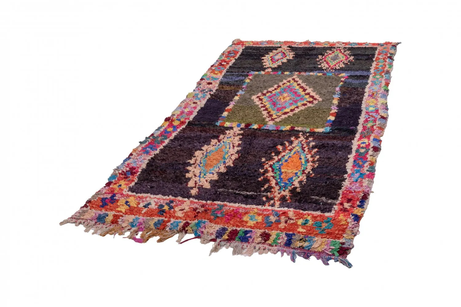 Marokkói Boucherouite szőnyeg 280 x 130 cm