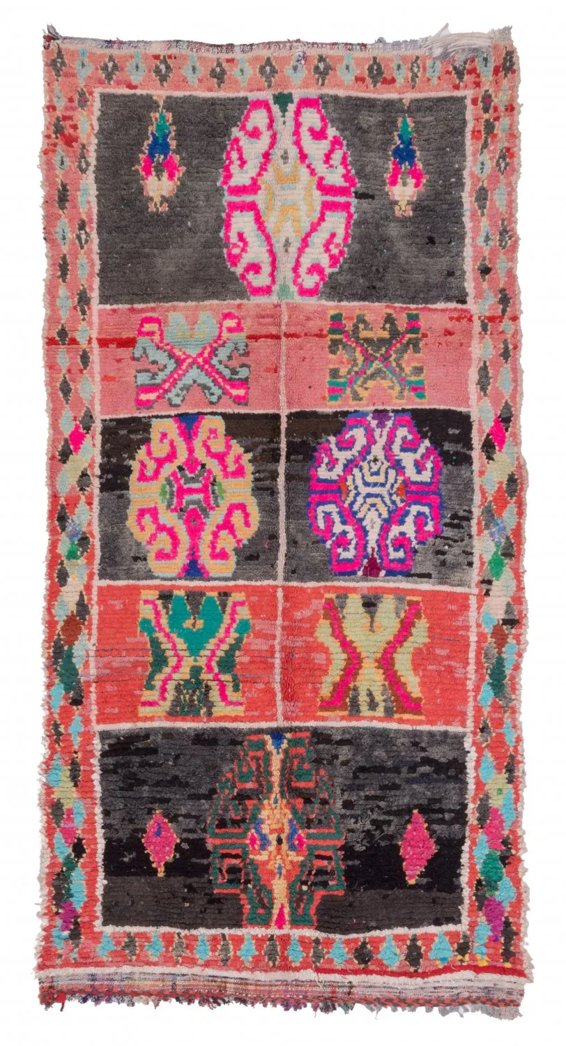 Marokkói Boucherouite szőnyeg 245 x 120 cm