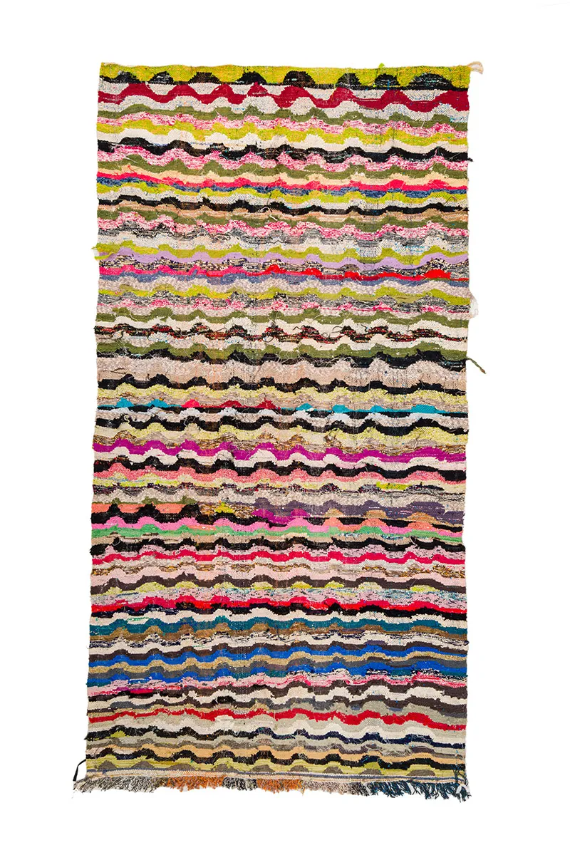 Marokkói Boucherouite szőnyeg 150 x 305 cm