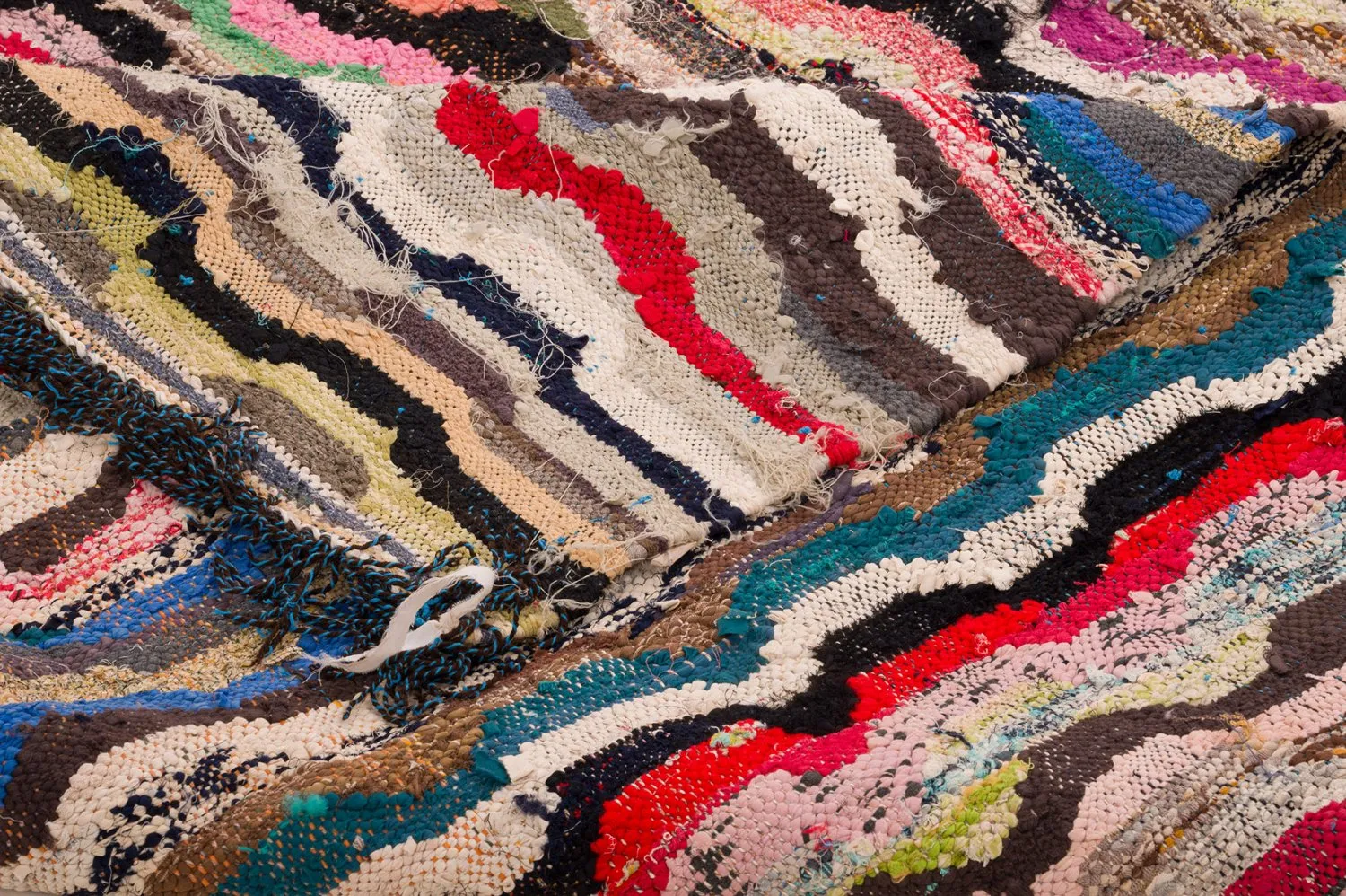 Marokkói Boucherouite szőnyeg 150 x 305 cm