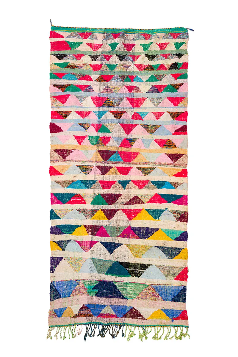 Marokkói Boucherouite szőnyeg 145 x 330 cm