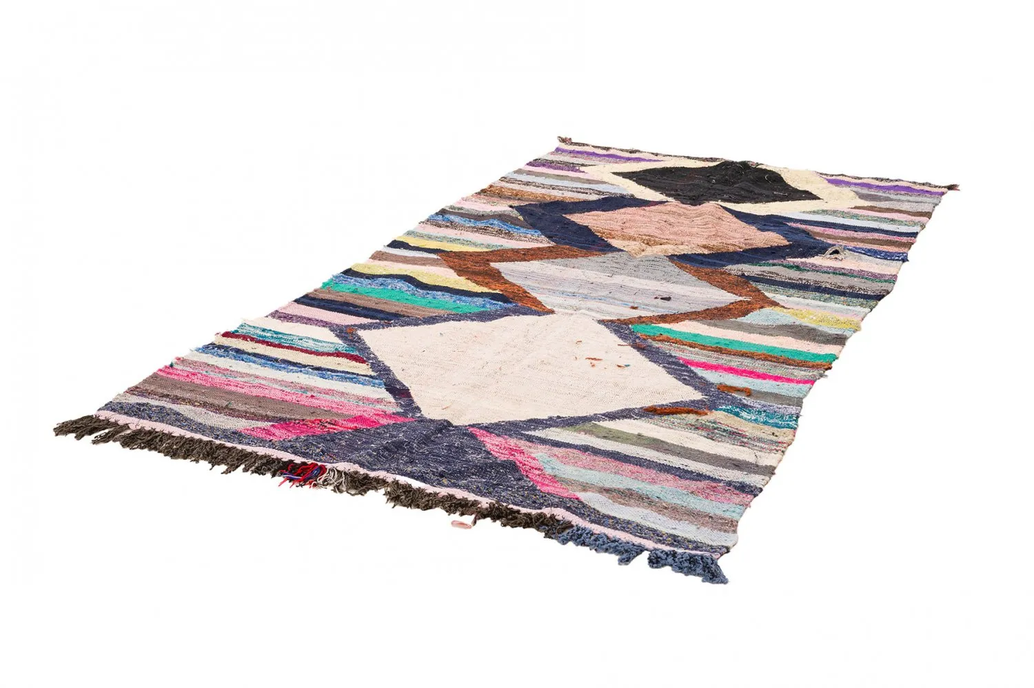 Marokkói Boucherouite szőnyeg 130 x 250 cm