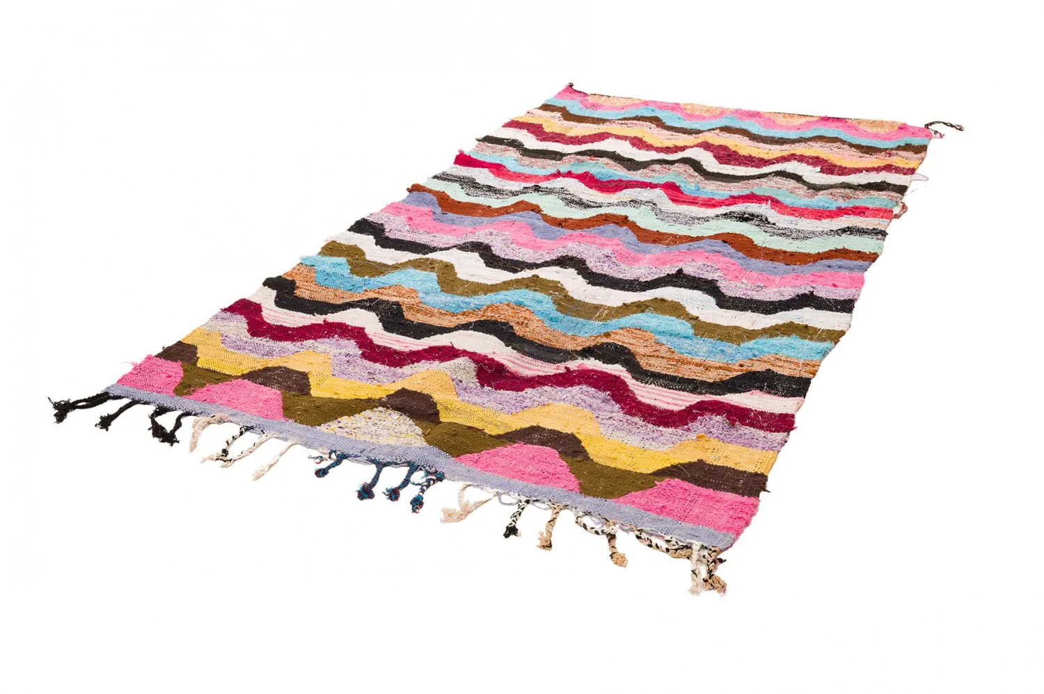 Marokkói Boucherouite szőnyeg 140 x 265 cm