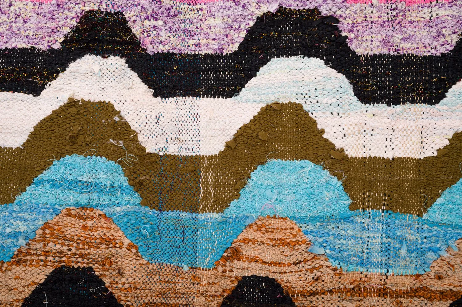 Marokkói Boucherouite szőnyeg 140 x 265 cm