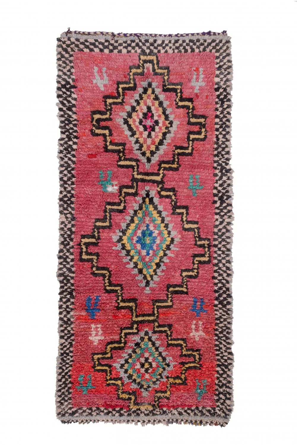 Marokkói Boucherouite szőnyeg 285 x 130 cm