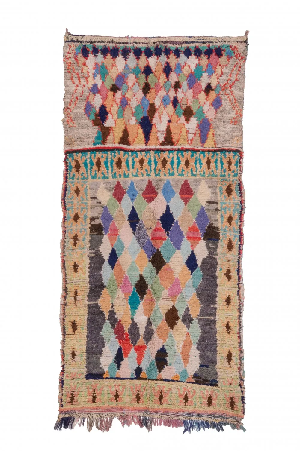 Marokkói Boucherouite szőnyeg 255 x 115 cm