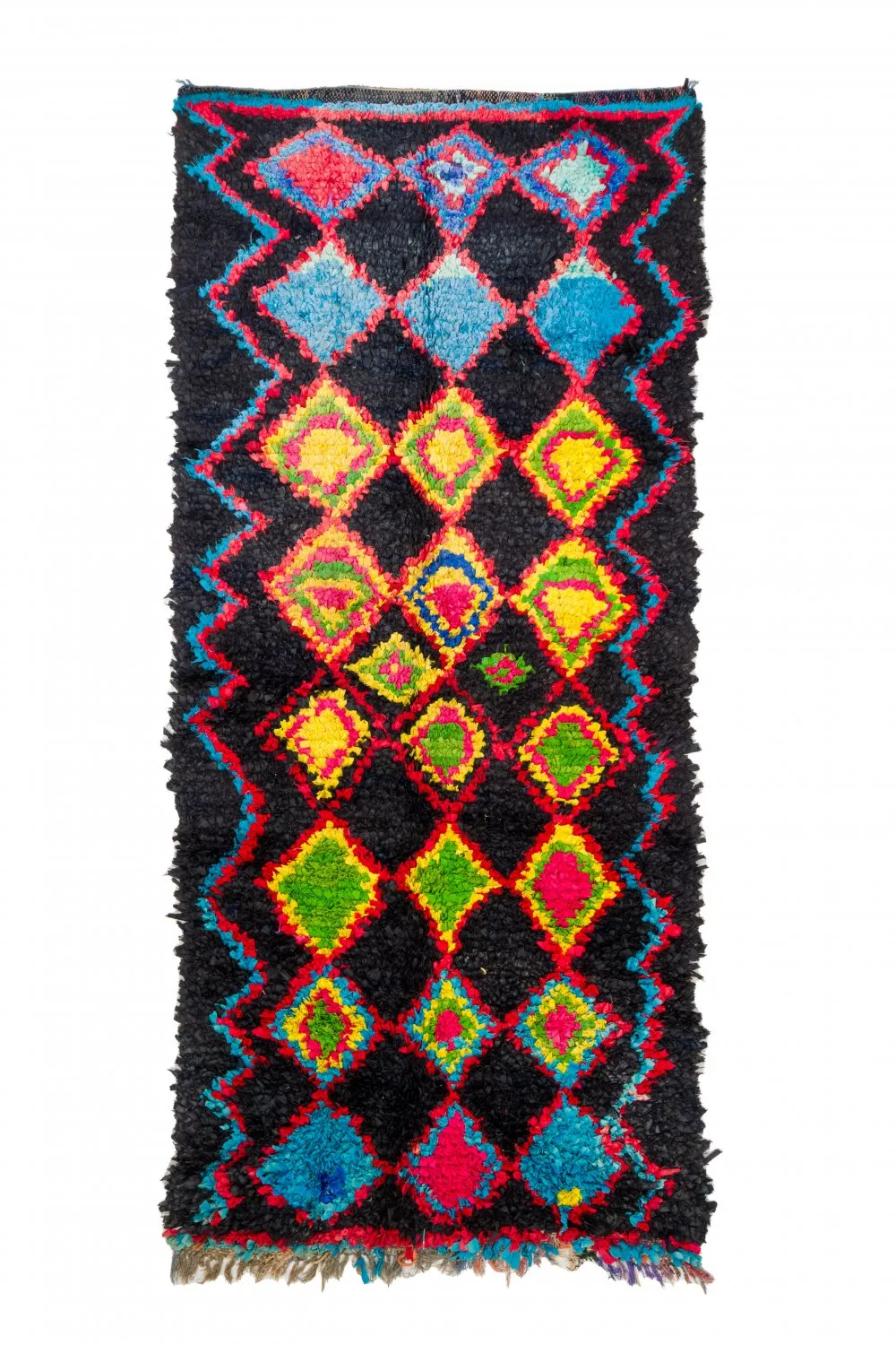 Marokkói Boucherouite szőnyeg 120 x 285 cm