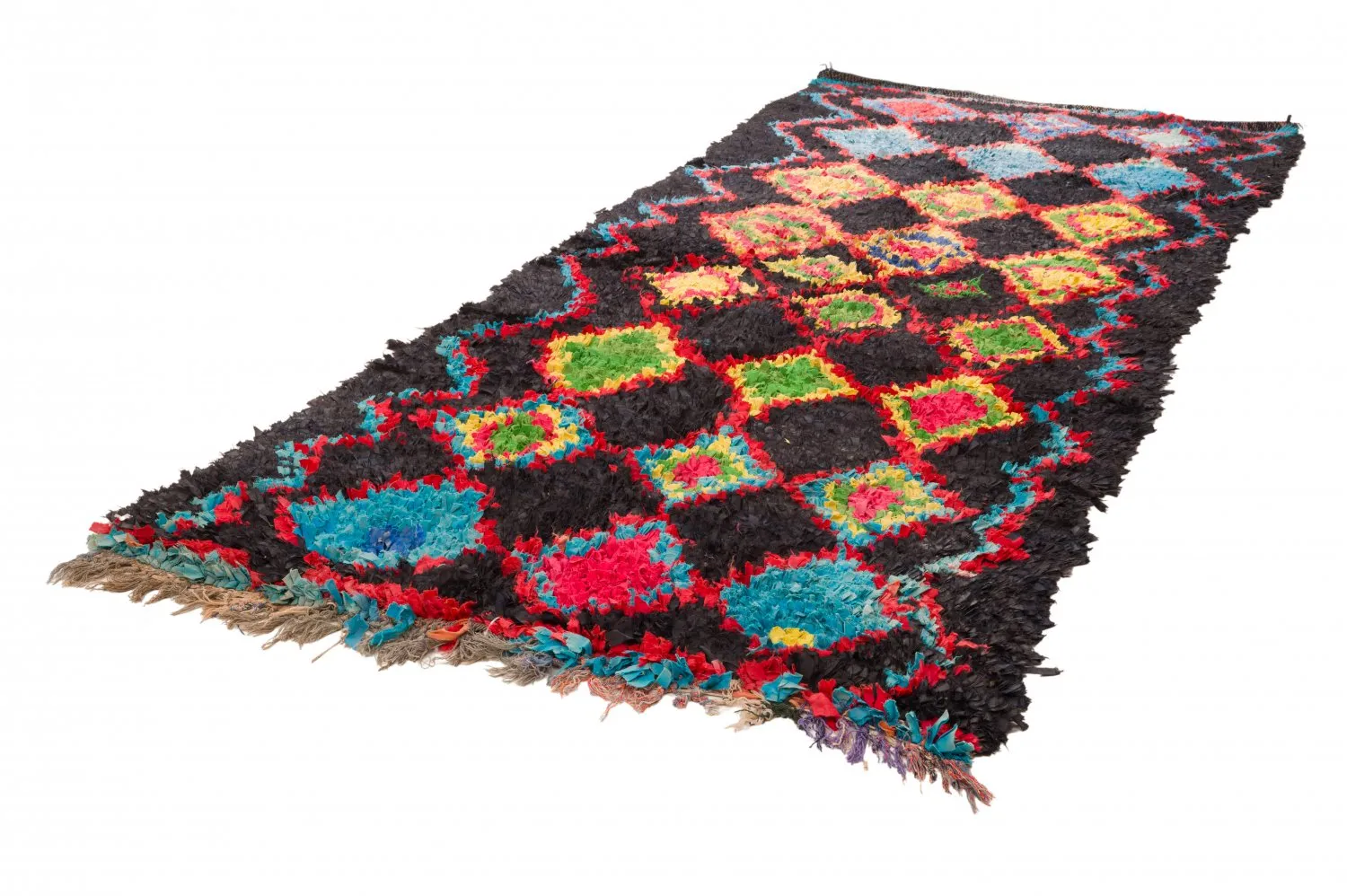 Marokkói Boucherouite szőnyeg 120 x 285 cm