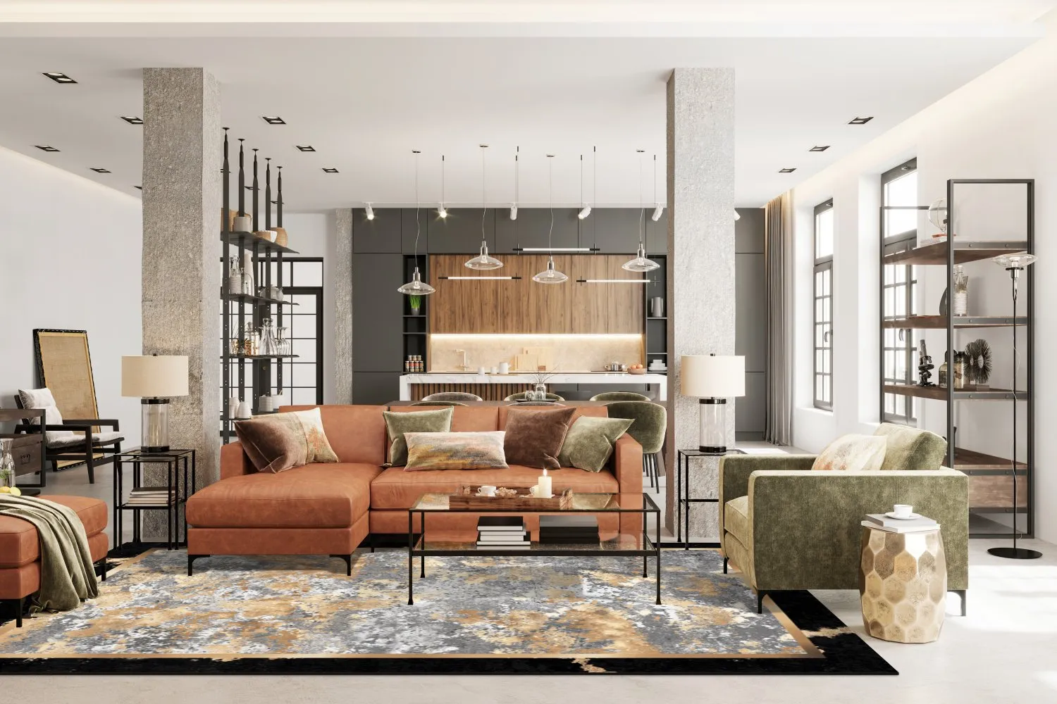 Wilton szőnyeg - Peri (fekete/többszínű)