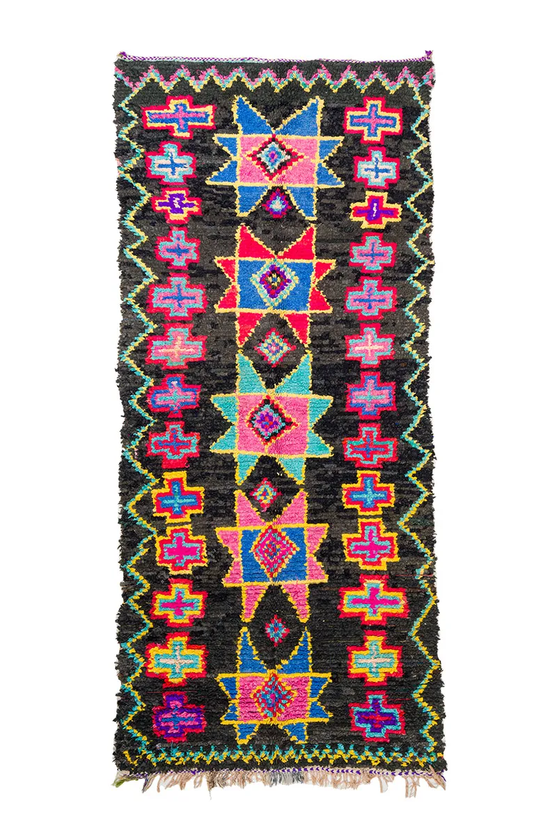 Marokkói Boucherouite szőnyeg 135 x 315 cm
