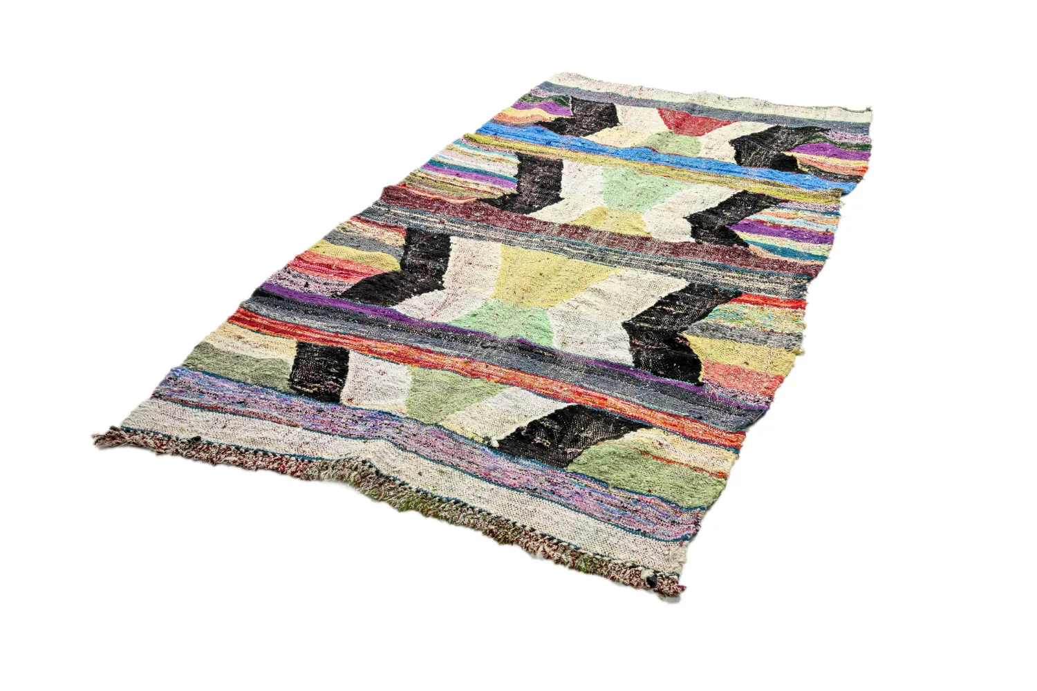 Marokkói Boucherouite szőnyeg 130 x 245 cm