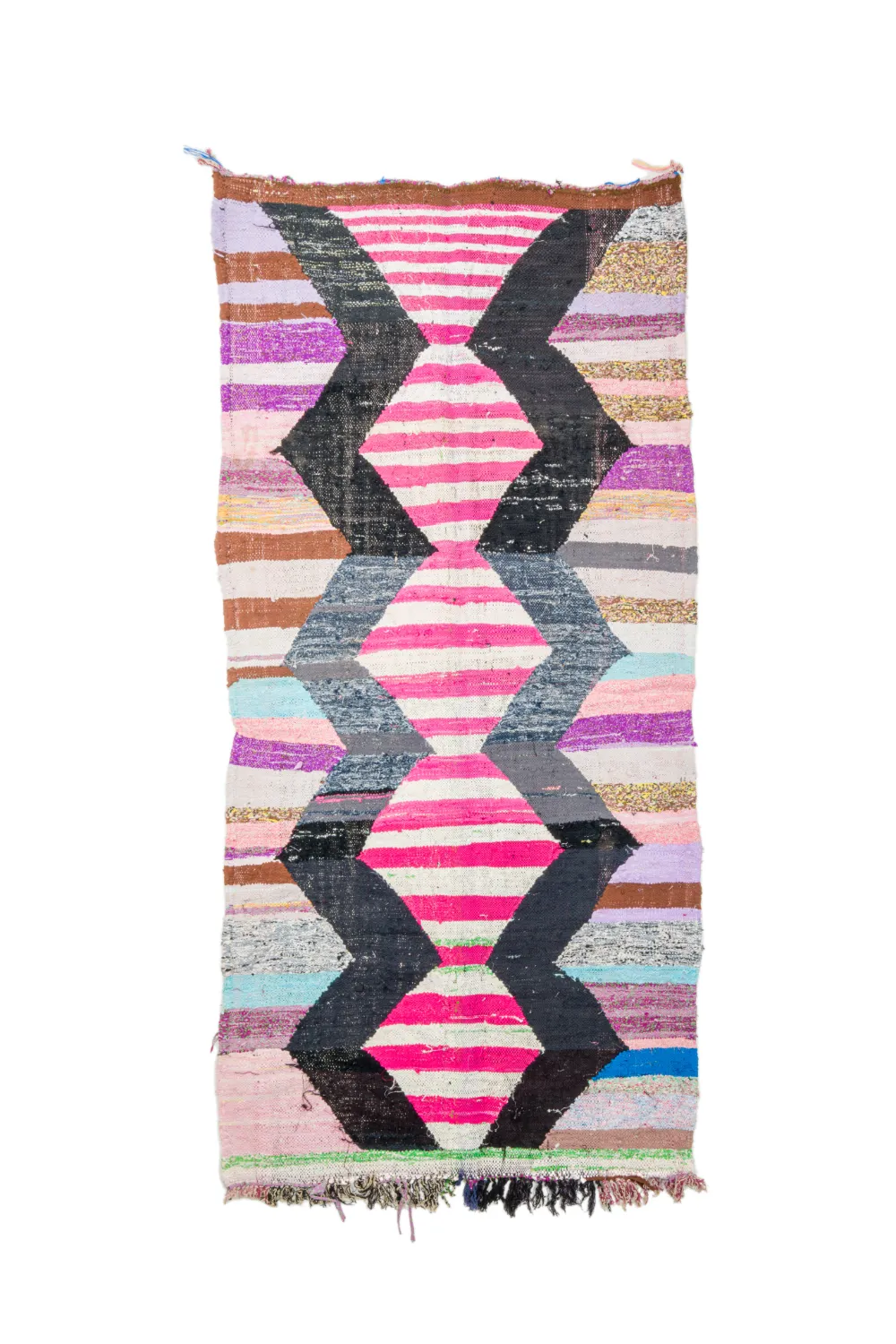 Marokkói Boucherouite szőnyeg 130 x 265 cm