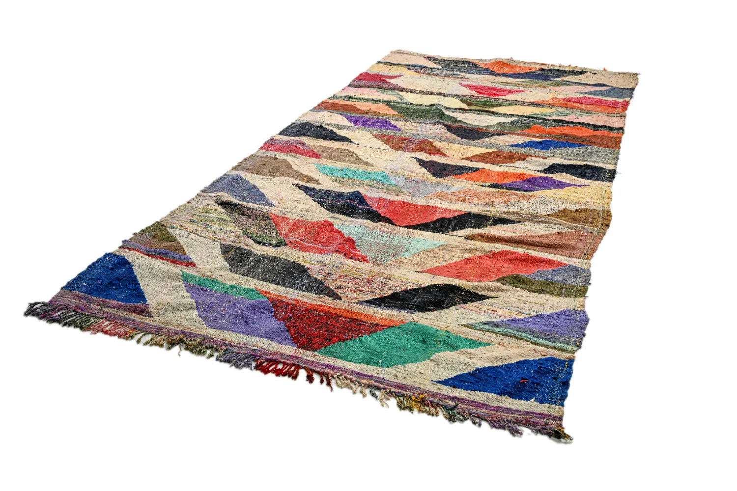 Marokkói Boucherouite szőnyeg 165 x 350 cm