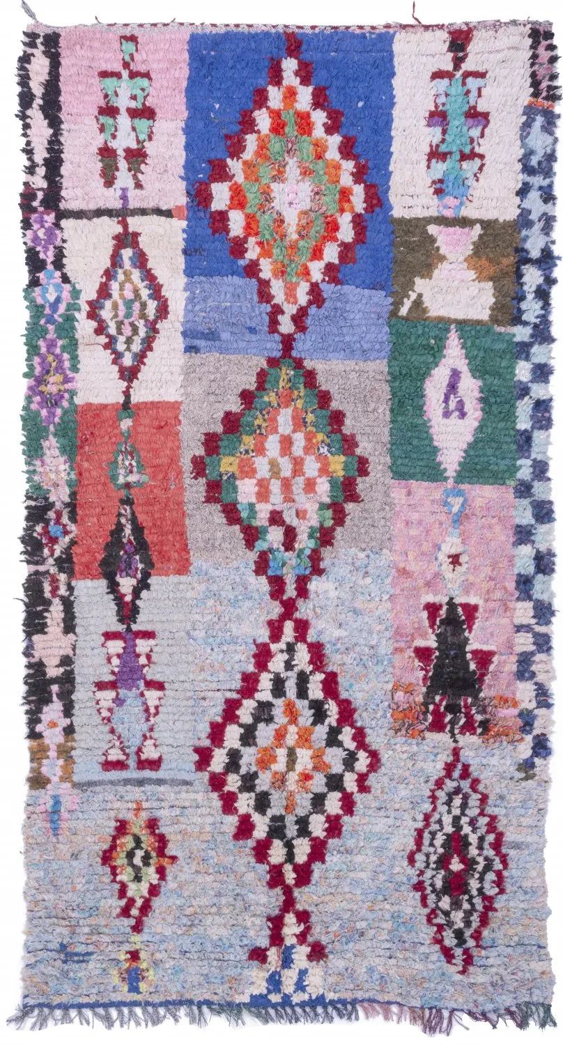 Marokkói Boucherouite szőnyeg 250 x 125 cm