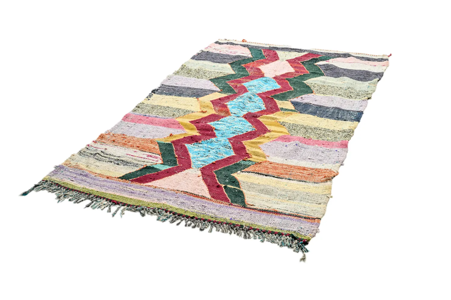 Marokkói Boucherouite szőnyeg 125 x 215 cm