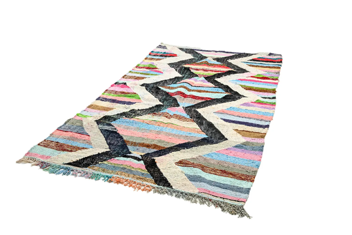 Marokkói Boucherouite szőnyeg 145 x 245 cm