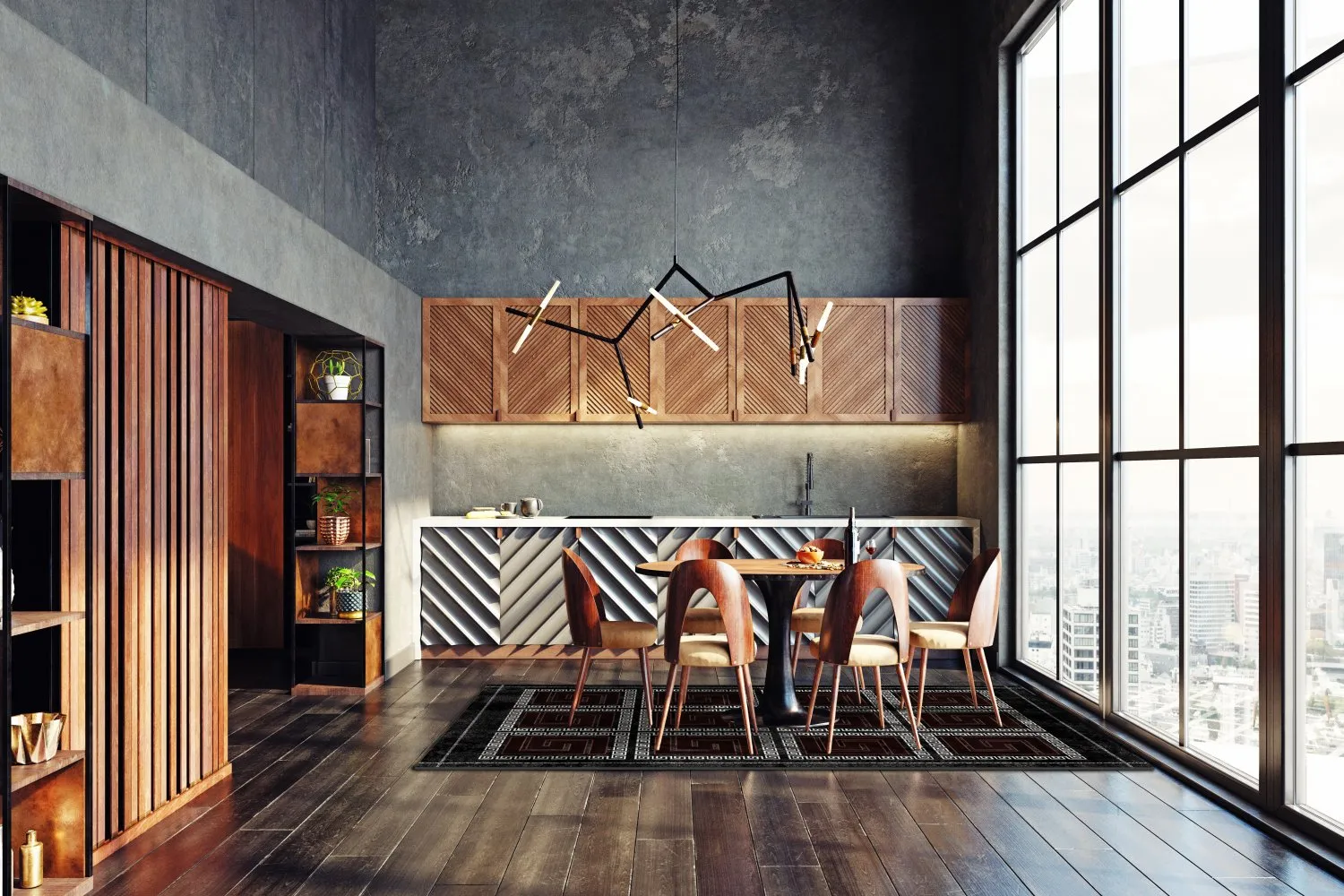 Wilton szőnyeg - Milos (fekete/piros)