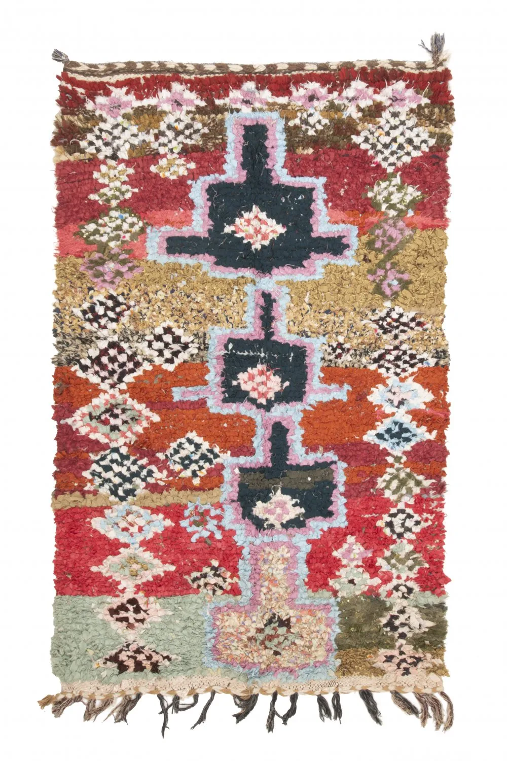 Marokkói Boucherouite szőnyeg 205 x 120 cm