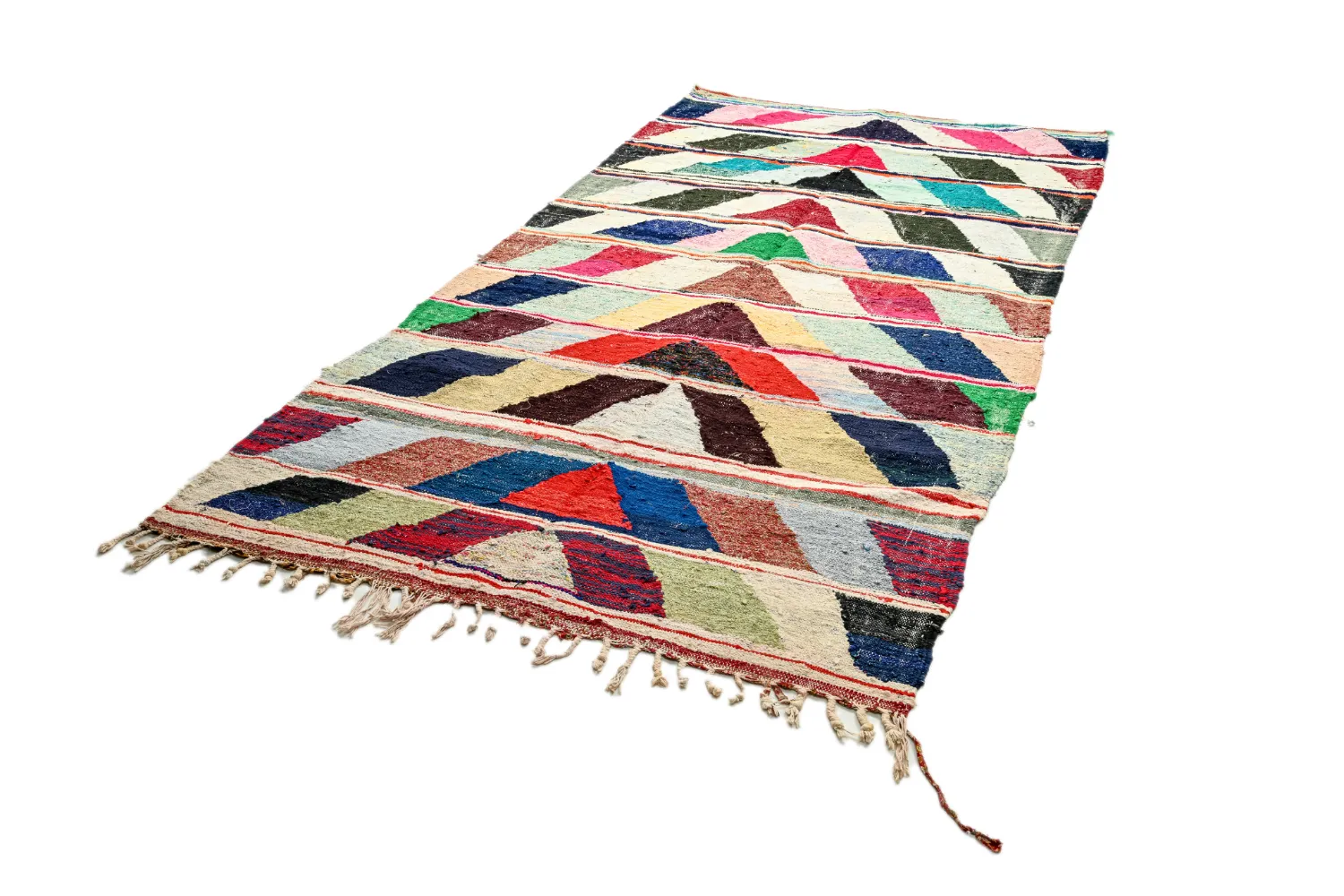 Marokkói Boucherouite szőnyeg 145 x 280 cm