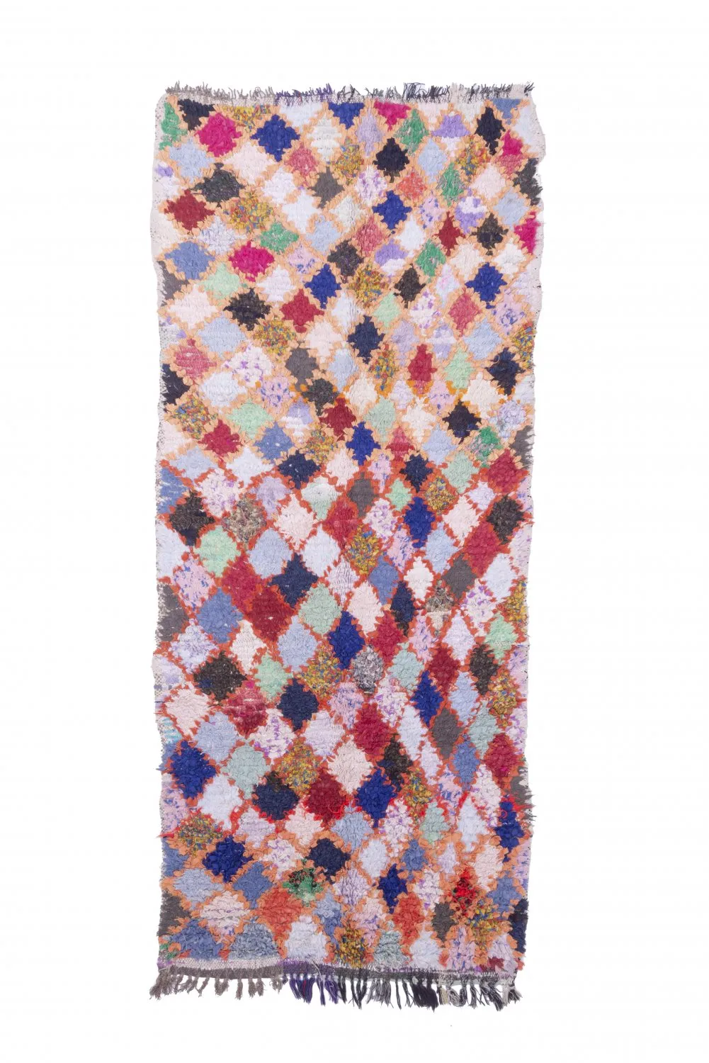Marokkói Boucherouite szőnyeg 245 x 105 cm