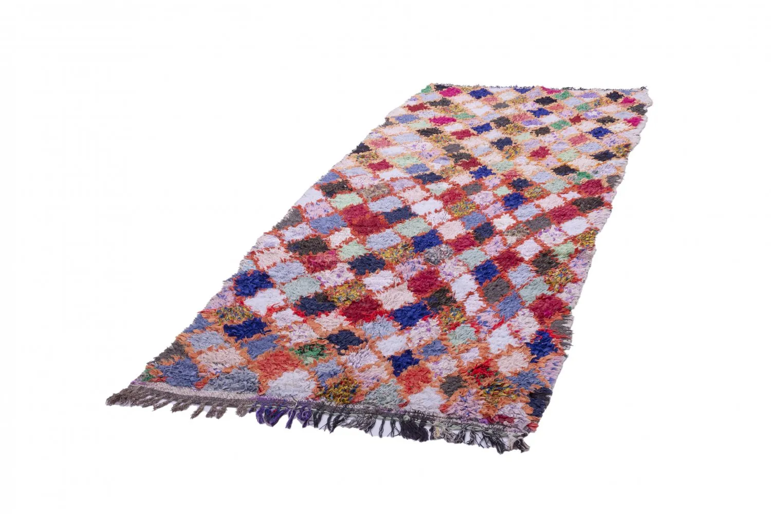 Marokkói Boucherouite szőnyeg 245 x 105 cm
