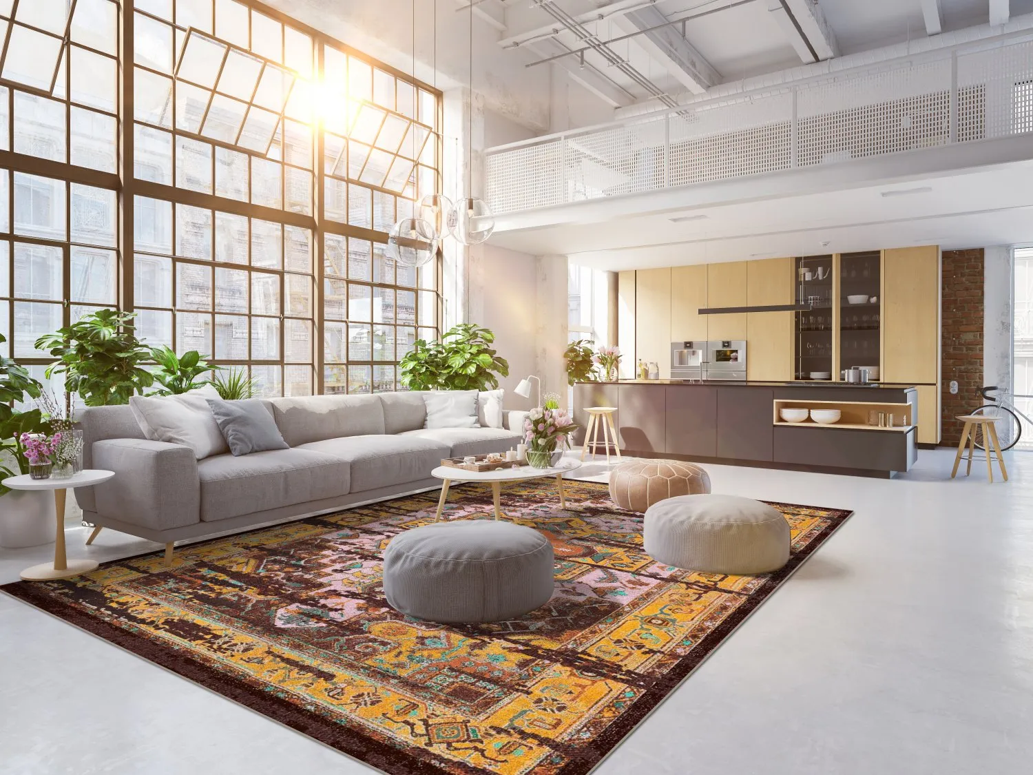 Wilton szőnyeg - Darnah (sárga/többszínű)