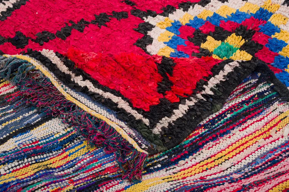 Marokkói Boucherouite szőnyeg 310 x 145 cm