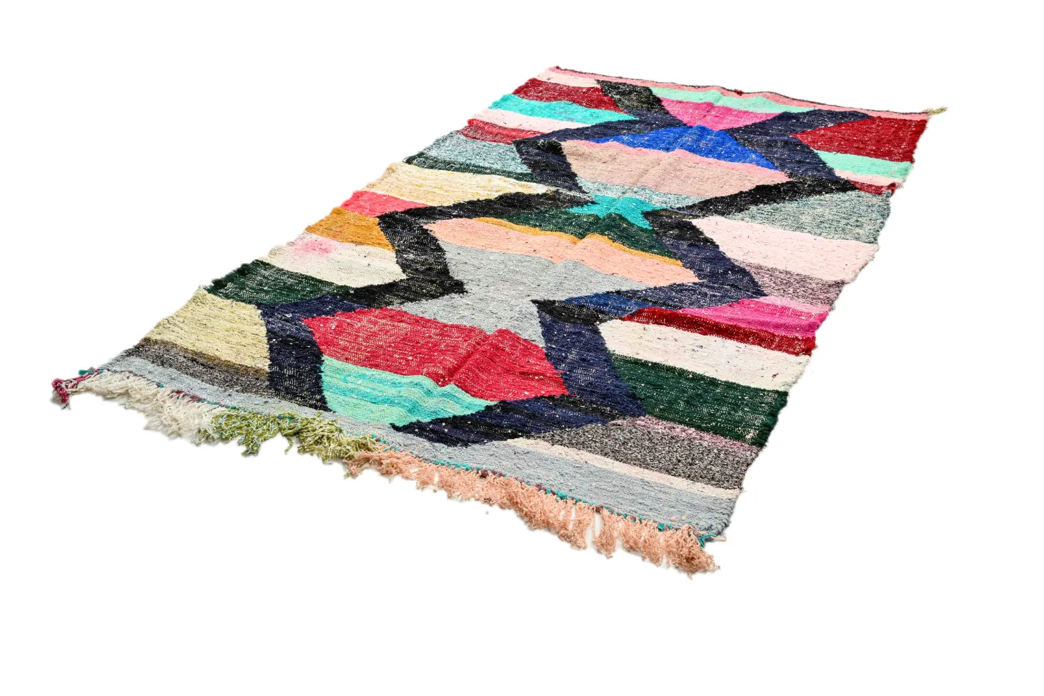 Marokkói Boucherouite szőnyeg 135 x 240 cm