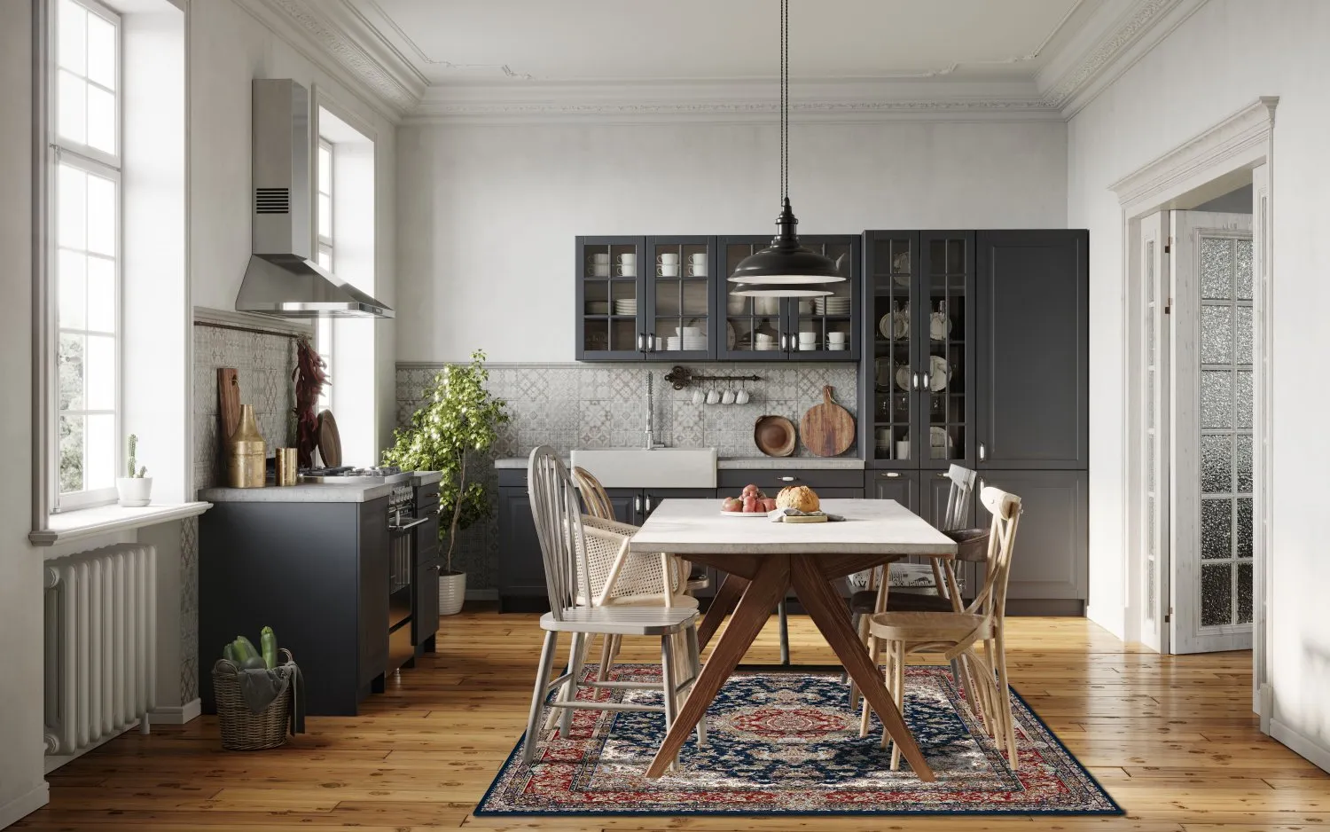 Wilton szőnyeg - Vakifli (kék/többszínű)