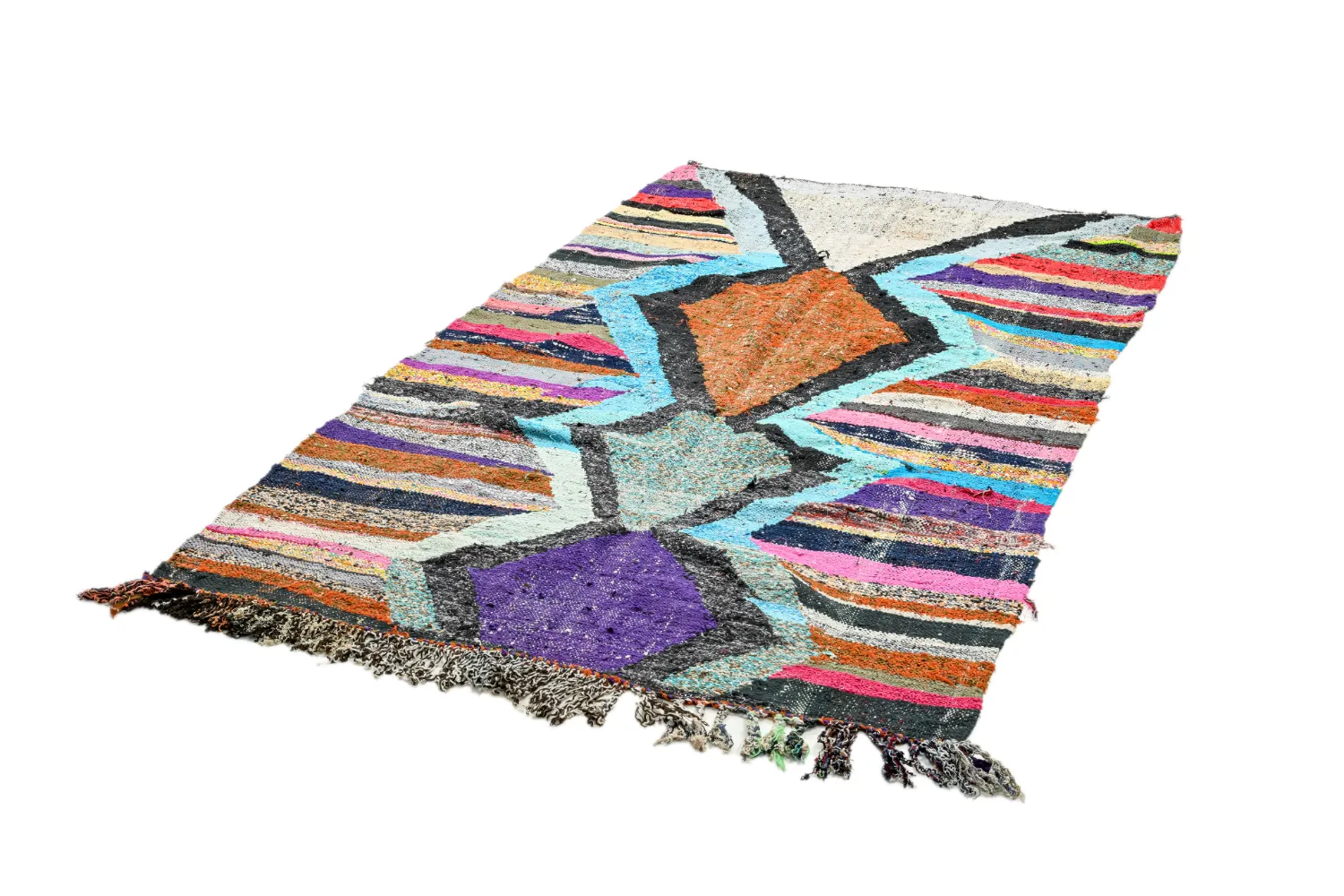 Marokkói Boucherouite szőnyeg 135 x 235 cm