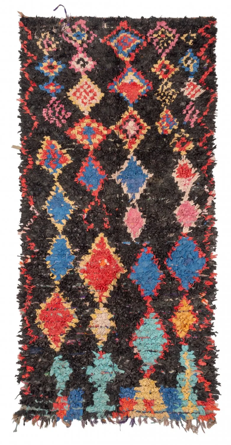 Marokkói Boucherouite szőnyeg 260 x 125 cm