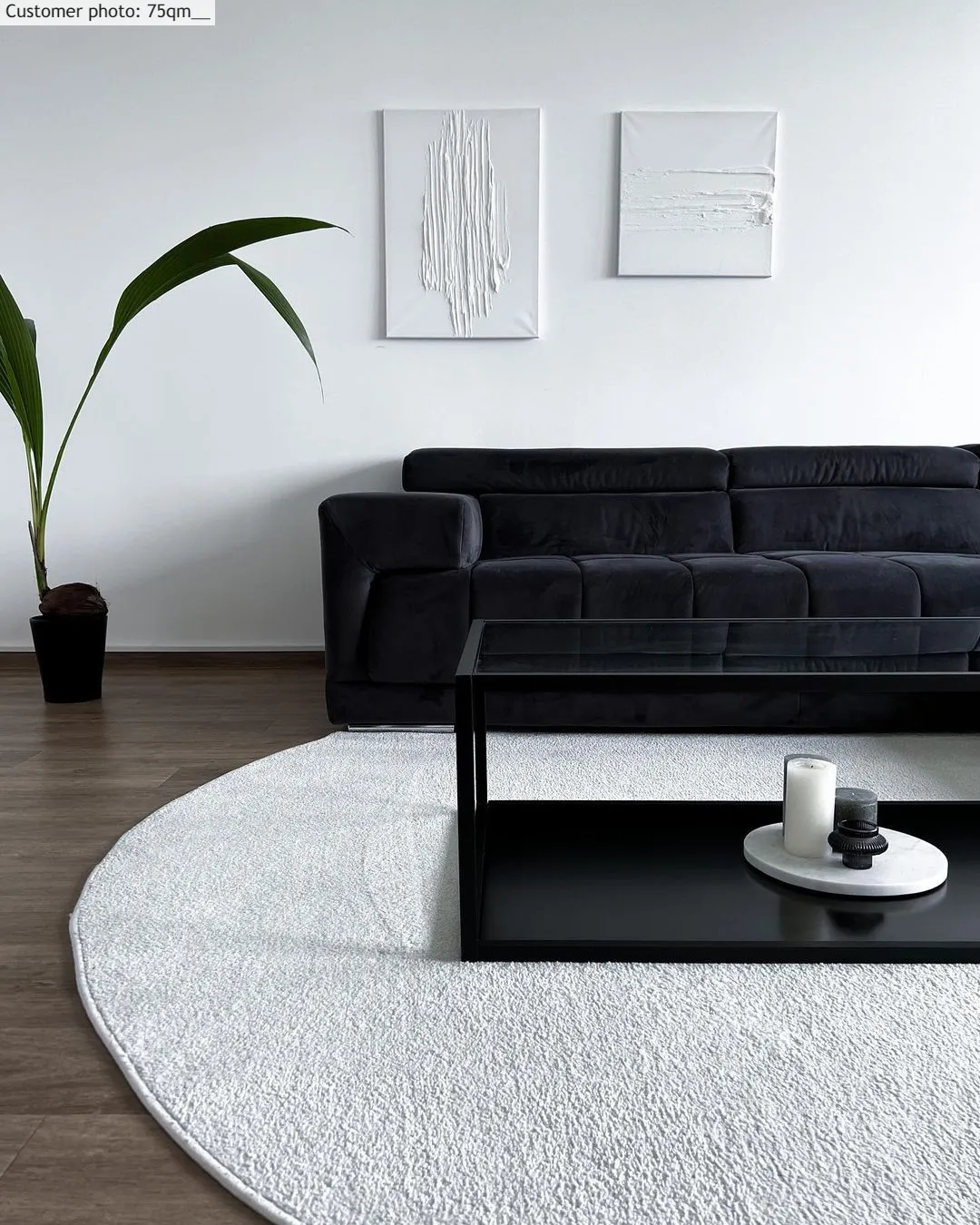 Kerek szőnyeg - Sunayama (fehér)