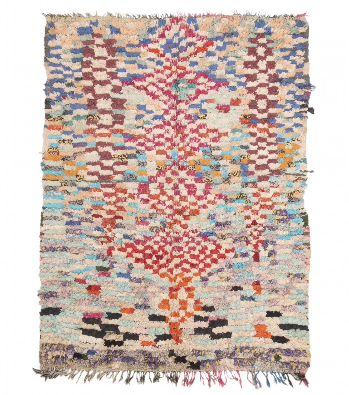 Marokkói Boucherouite szőnyeg 205 x 145 cm
