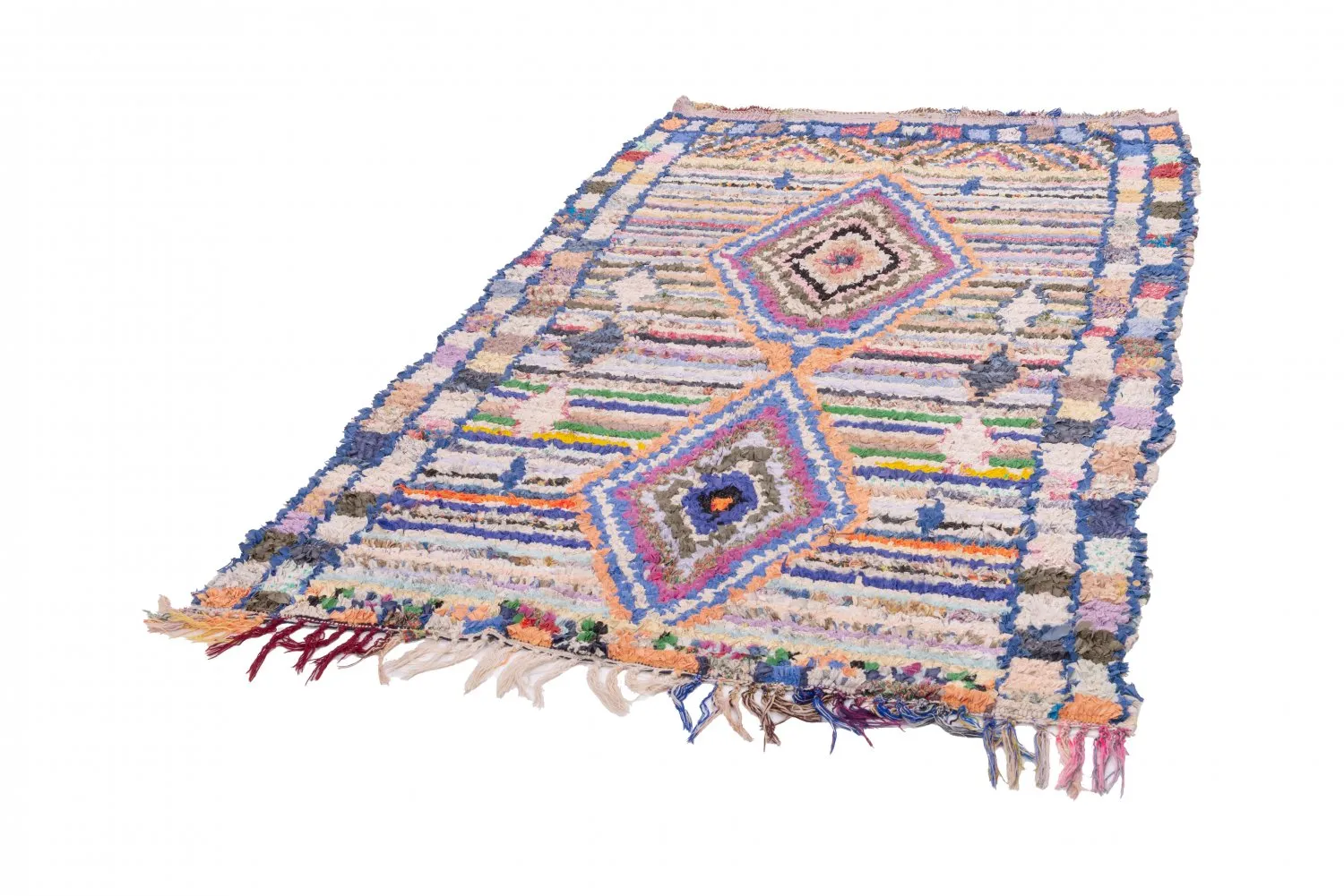 Marokkói Boucherouite szőnyeg 225 x 140 cm