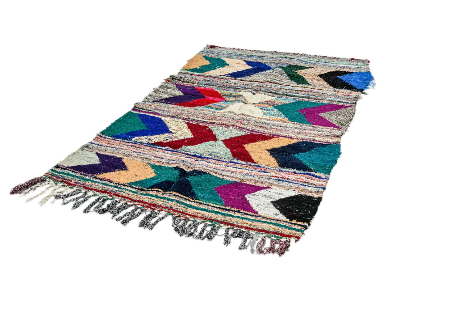 Marokkói Boucherouite szőnyeg 115 x 205 cm