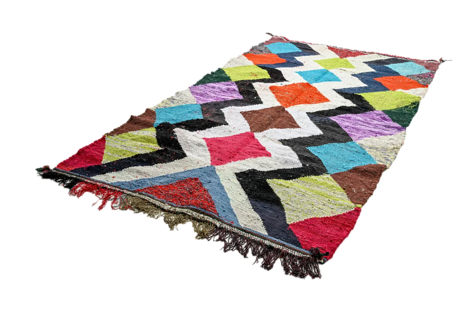 Marokkói Boucherouite szőnyeg 155 x 290 cm