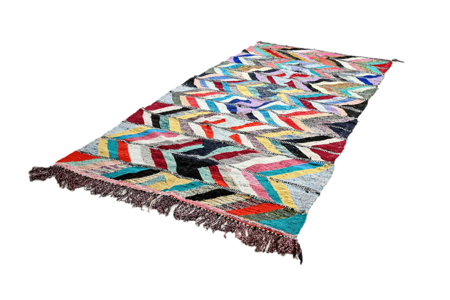 Marokkói Boucherouite szőnyeg 150 x 320 cm