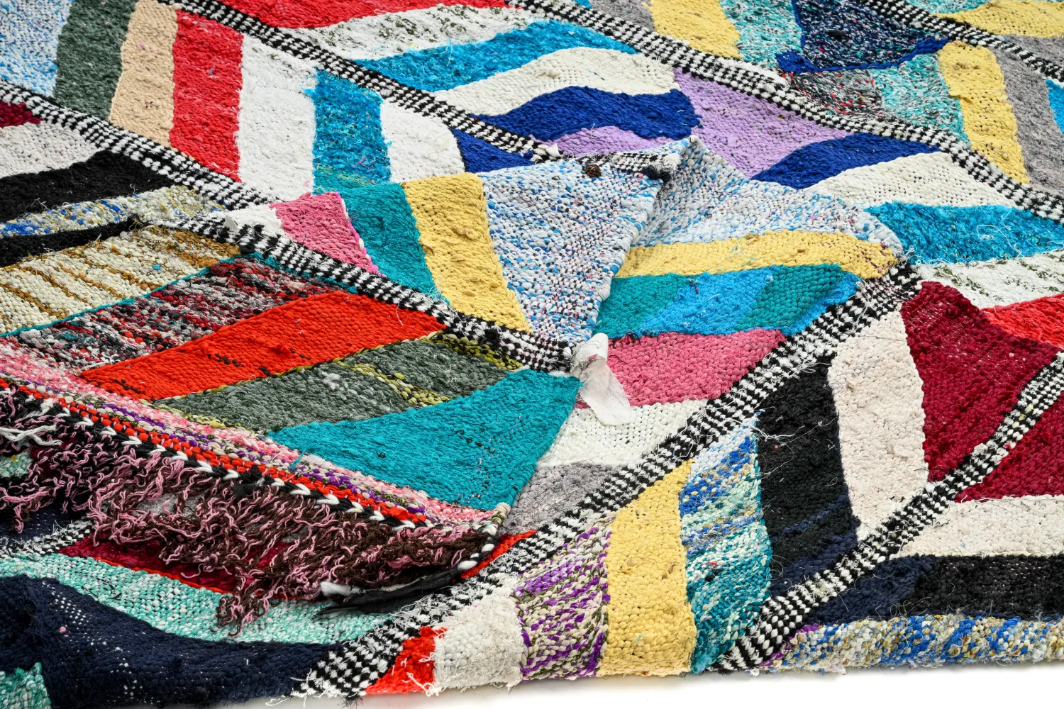 Marokkói Boucherouite szőnyeg 150 x 320 cm