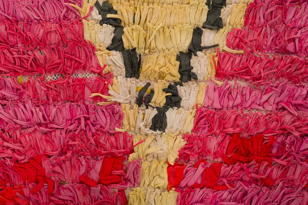 Marokkói Boucherouite szőnyeg 390 x 150 cm