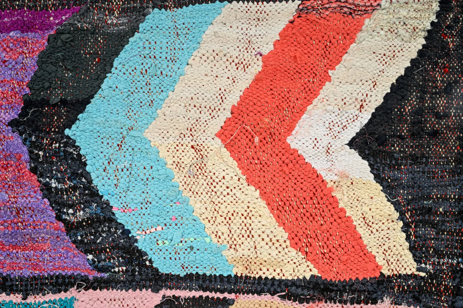 Marokkói Boucherouite szőnyeg 130 x 290 cm