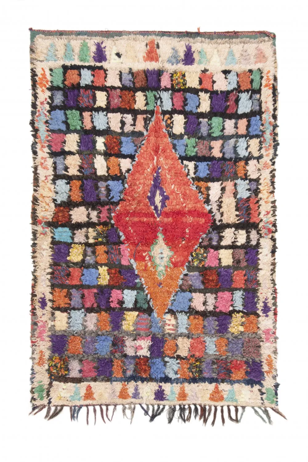 Marokkói Boucherouite szőnyeg 195 x 125 cm