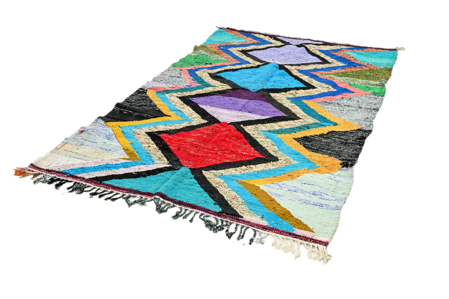 Marokkói Boucherouite szőnyeg 140 x 235 cm