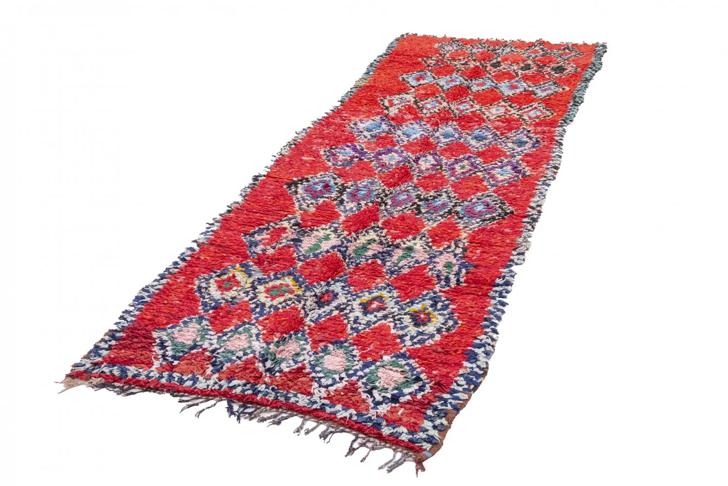 Marokkói Boucherouite szőnyeg 295 x 110 cm