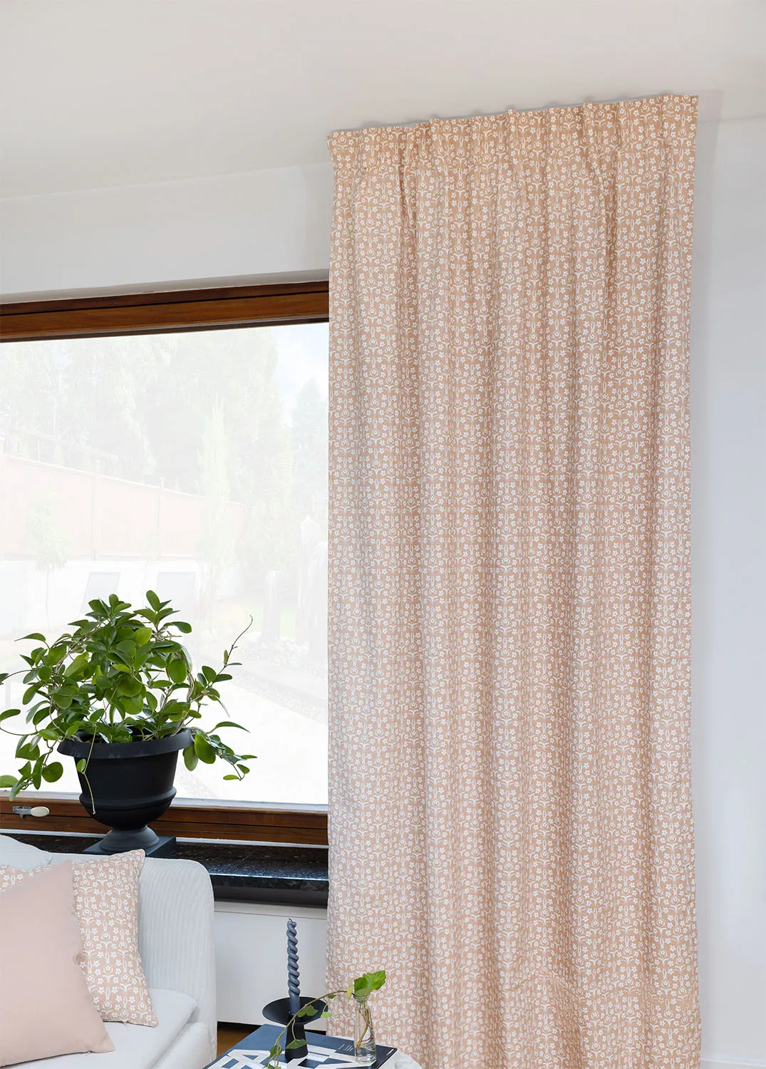 Függönyök - Pamutfüggöny Ella (rózsaszín)