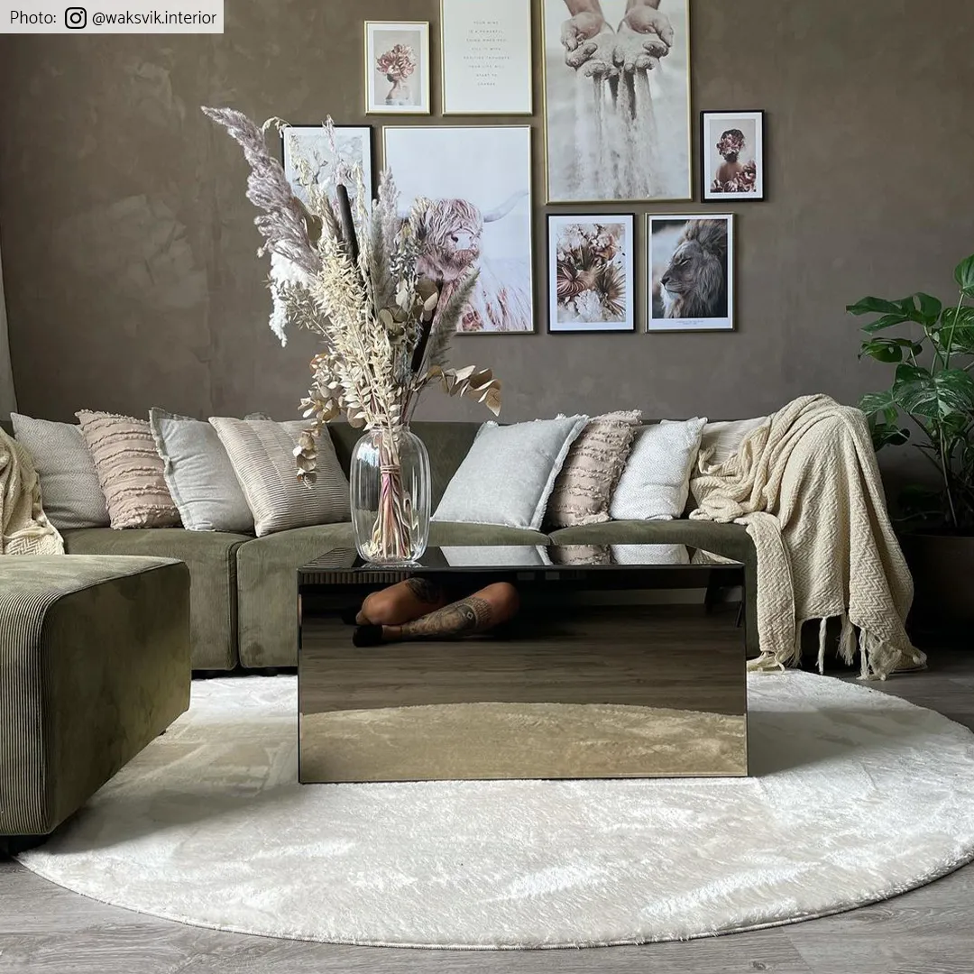 Kerek szőnyegek - Aranga Super Soft Fur (bézs)