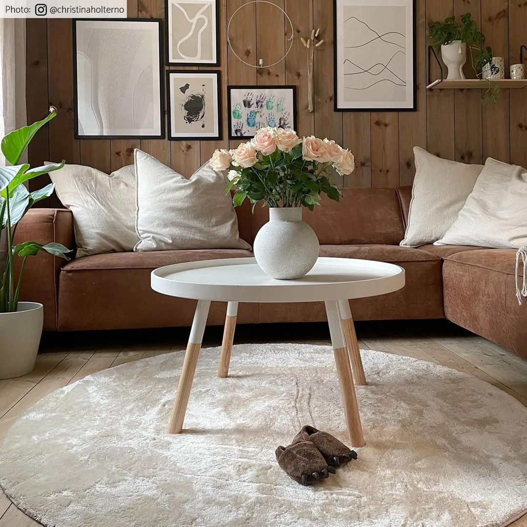 Kerek szőnyegek - Aranga Super Soft Fur (bézs)