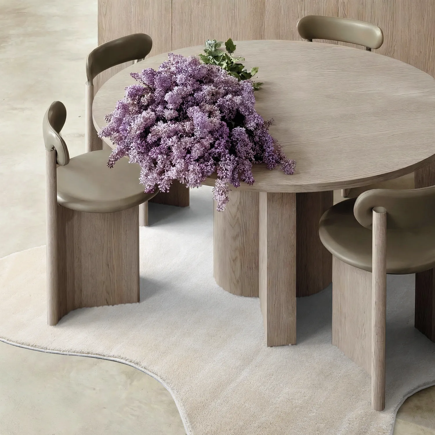 Aszimmetrikus Hullámos Shaggy Szőnyeg - Aranga Super Soft Fur (bézs)