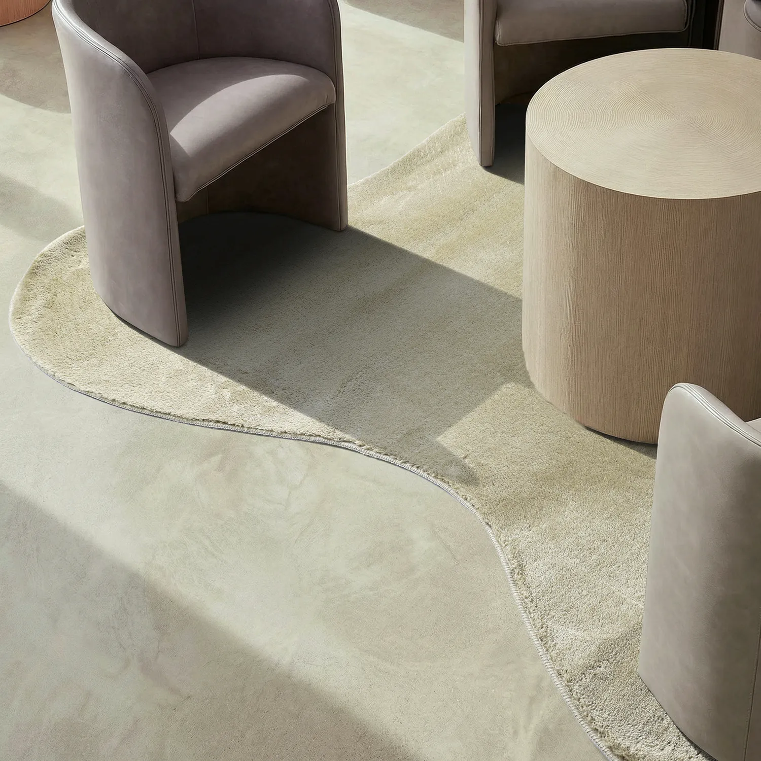 Aszimmetrikus Hullámos Shaggy Szőnyeg - Aranga Super Soft Fur (világoszöld)